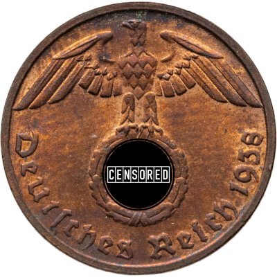 купить Германия, Третий рейх 1 рейхспфенниг (reichspfennig) 1938, знак монетного двора: "D" - Мюнхен
