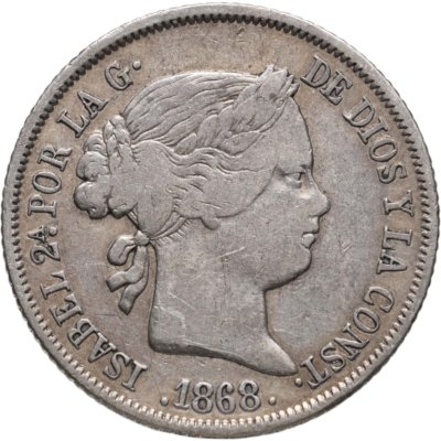 купить Испания 40 сентимо 1868