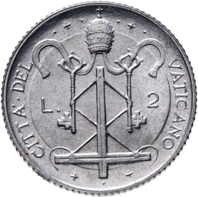 купить Ватикан 2 лиры (lire) 1967