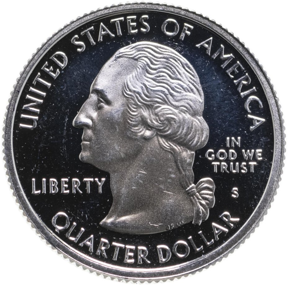 Монета США 25 центов (квотер, 1/4 доллара, quarter dollar) 2001 S Нью ...