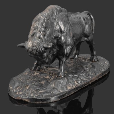 купить Скульптура "Зубр", чугун, крашение, Кусинский чугунолитейный завод (Куса), СССР, 1962 г.