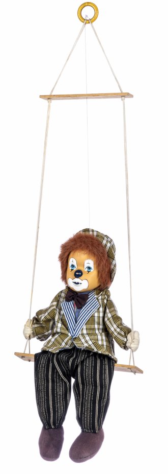 купить Игрушка "Клоун на качелях", фарфор, ткань, дерево, ГДР, 1970-1990 гг.