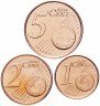 Купить Ирландия набор монет от 1 до 5 евро центов 2008 (3 штуки)