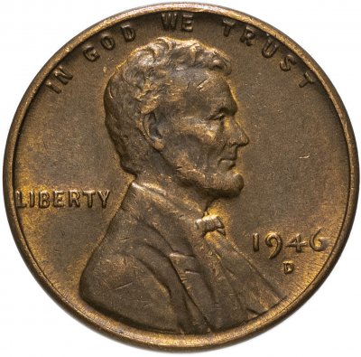 купить США 1 цент 1946 D