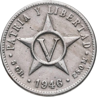 купить Куба 5 сентаво (centavos) 1946