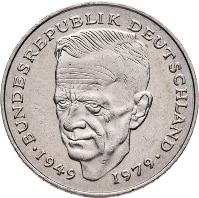 купить Германия 2 марки 1990 "Курт Шумахер, 30 лет Федеративной Республике"