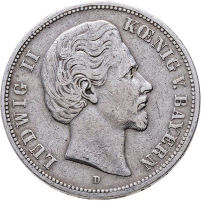 купить Германия, Бавария 5 марок 1874