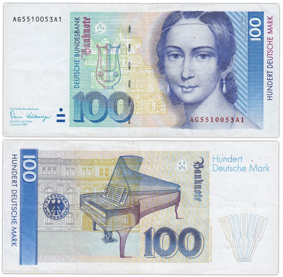 купить Германия ФРГ 100 марок 1989 (Pick 41b)