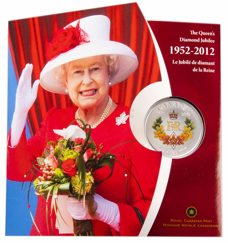 купить Канада 50 центов 2012 "Бриллиантовый юбилей королевы" в блистере,