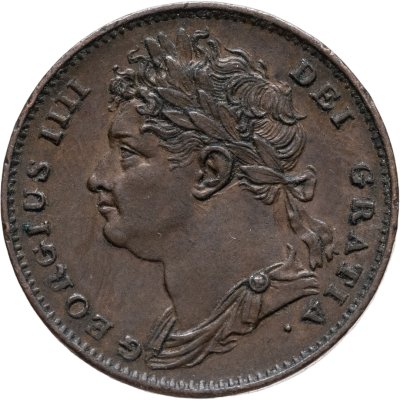 купить Великобритания 1 фартинг (farthing) 1822
