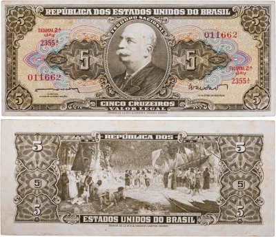 купить Бразилия 5 крузейро 1962-1964