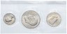 Купить США набор из 3-х монет "200 лет независимости" 1976 "S" в запайке