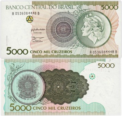 купить Бразилия 5000 крузейро 1990 ПРЕСС