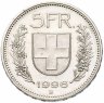Купить Швейцария 5 франков (francs) 1996