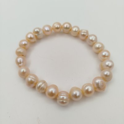 купить Браслет женский розоватого оттенка, металл, культивированный жемчуг, Азия, 2000-2020 гг.