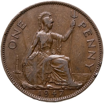 купить Великобритания 1 пенни (penny) 1947