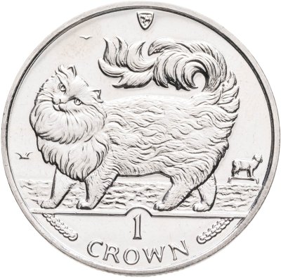 купить Остров Мэн 1 крона (crown) 1993 "Кошки - Мейн-кун"