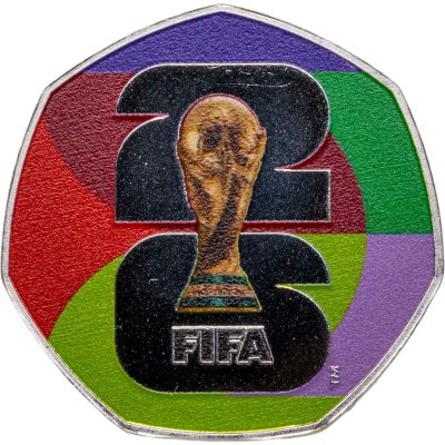 купить Соломоновы Острова 50 центов, 1\2 доллара 2026 "Чемпионат мира по футболу FIFA 2026 /Трофей/"