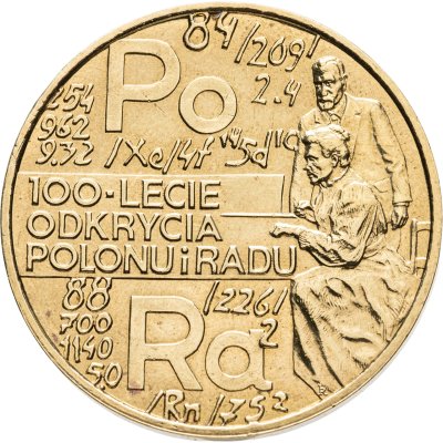 купить Польша 2 злотых (zlote) 1998 "100 лет открытию полония и радия"