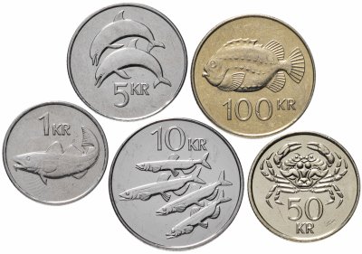 купить Исландия, набор из 5 монет 2000-2011 гг: 1, 5, 10, 50, 100 крон