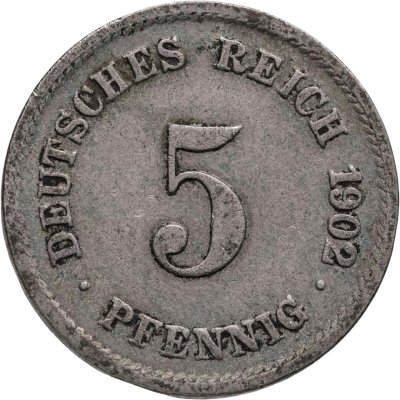 купить Германия 5 пфеннигов (pfennig) 1902