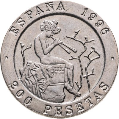 купить Испания 200 песет (pesetas) 1996 "Мастера испанской живописи - Мариано Фортуни и Рамон Байеу"