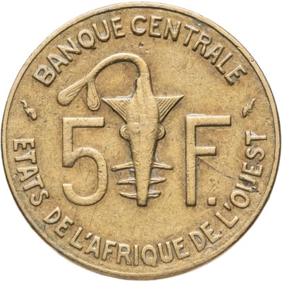 купить Западная Африка (BCEAO) 5 франков (francs) 1977