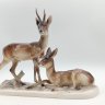 Купить Статуэтка "Олени, косули", фаянс, роспись, глазурь, Hertwig & Co., Германия, 1958-1990 гг.