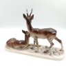 Купить Статуэтка "Олени, косули", фаянс, роспись, глазурь, Hertwig & Co., Германия, 1958-1990 гг.