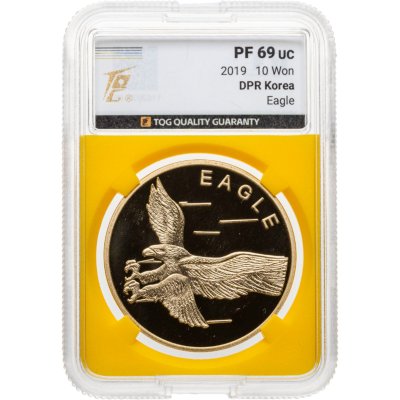 купить Северная Корея 10 вон 2022 Орёл" в слабе TQG PF69