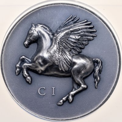 купить Острова Кука 25 долларов 2022 "Тетрадрахма пегас", в слабе с сертификатом