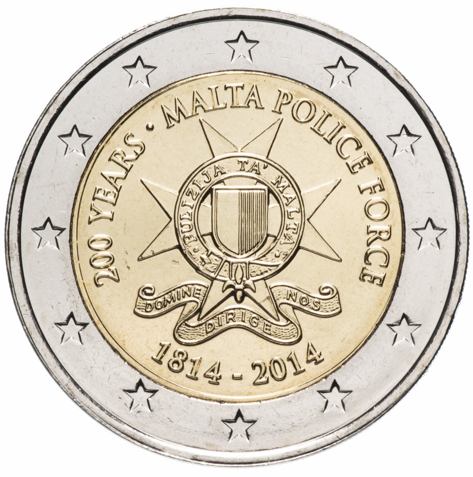 купить Мальта 2 евро 2014 "200 лет полиции Мальты"