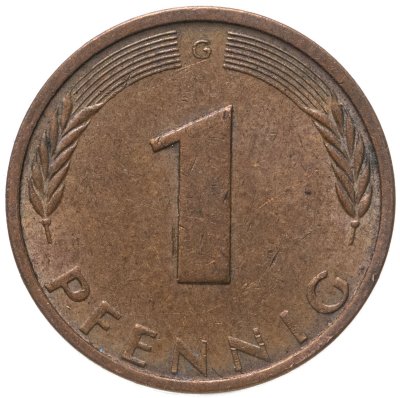 купить Германия (ФРГ) 1 пфенниг (pfennig) 1976