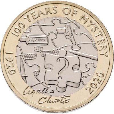 купить Великобритания 2 фунта (pounds) 2020 "100 лет первой книге Агаты Кристи"