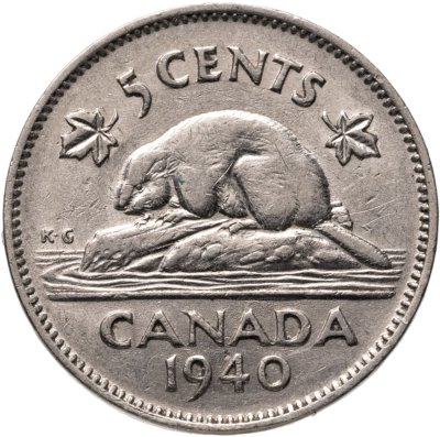 купить Канада 5 центов (cents) 1940