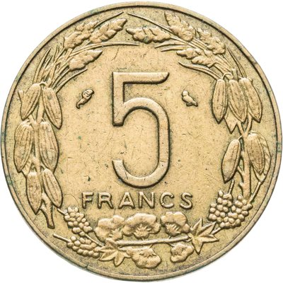 купить Центральная Африка (BEAC) 5 франков (francs) 1973