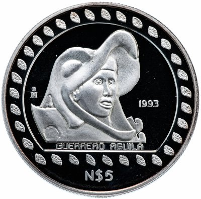 купить Мексика 5 песо 1993 "Герреро Агила"