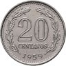 Купить Аргентина 20 сентаво (centavos) 1959