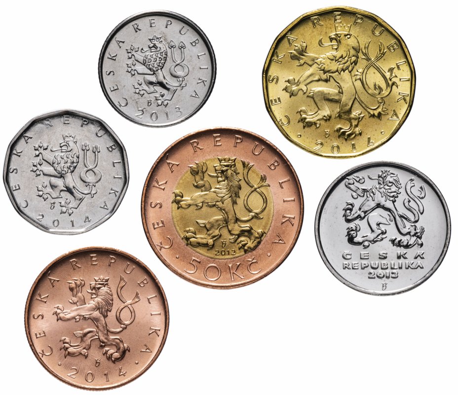 купить Чехия набор монет 2009-2014 (6 штук)
