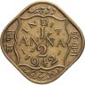 Купить Индия (Британская) 1/2 анны (anna) 1942   Надпись "INDIA"
