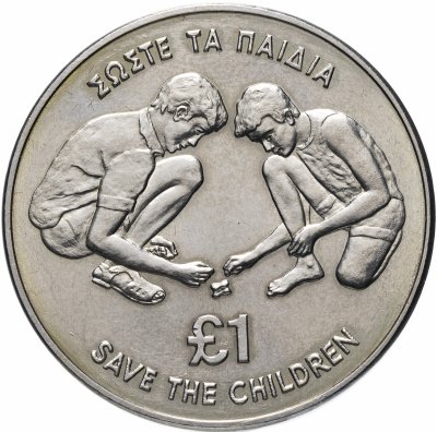 купить Кипр 1 фунт 1989 "70-летие фонда "Спасём детей""