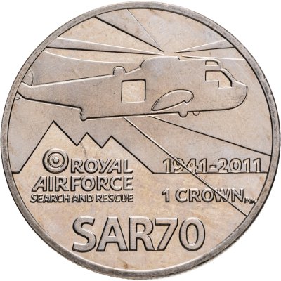 купить Фолклендские острова 1 крона (crown) 2011 "70 лет Поисково-спасательной службе"