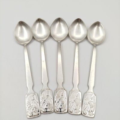 купить Набор чайных ложек на 5 персон, мельхиор (медь-никель), СССР, 1960-1980 гг.