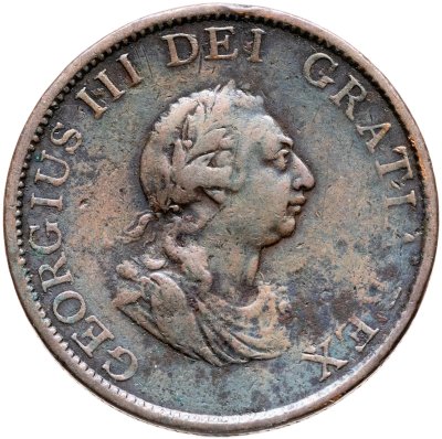 купить Великобритания 1/2 пенни (penny) 1799