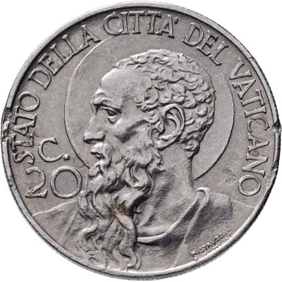купить Ватикан 20 чентезимо (centesimi) 1940