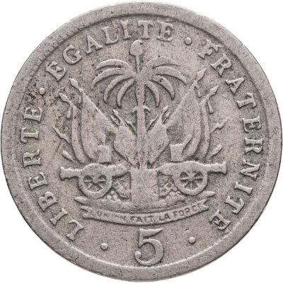 купить Гаити 5 сантимов (centimes) 1904 Лицо на аверсе