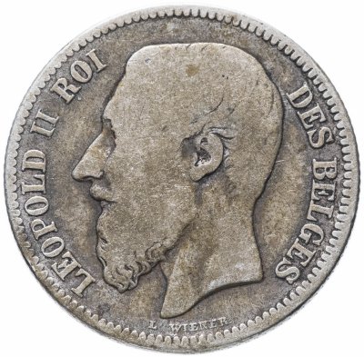купить Бельгия 2 франка (francs) 1866 С крестом на короне