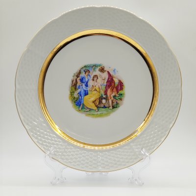 купить Блюдо сервировочное "Мадонна", фарфор, деколь, золочение, Thun (Тун), Чехословакия, 1970-1990 гг.