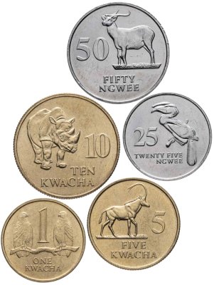 купить Замбия набор монет 1992 (5 шт.)
