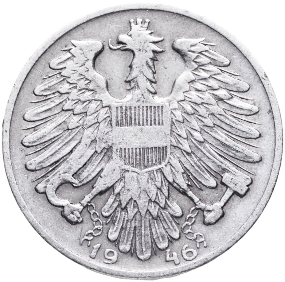 Монета Австрия 1 шиллинг (shilling) 1946 стоимостью 390 руб.